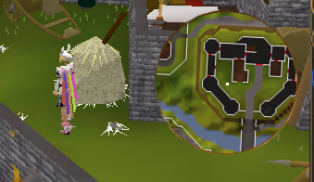 Ardougne courtyard haystack.png